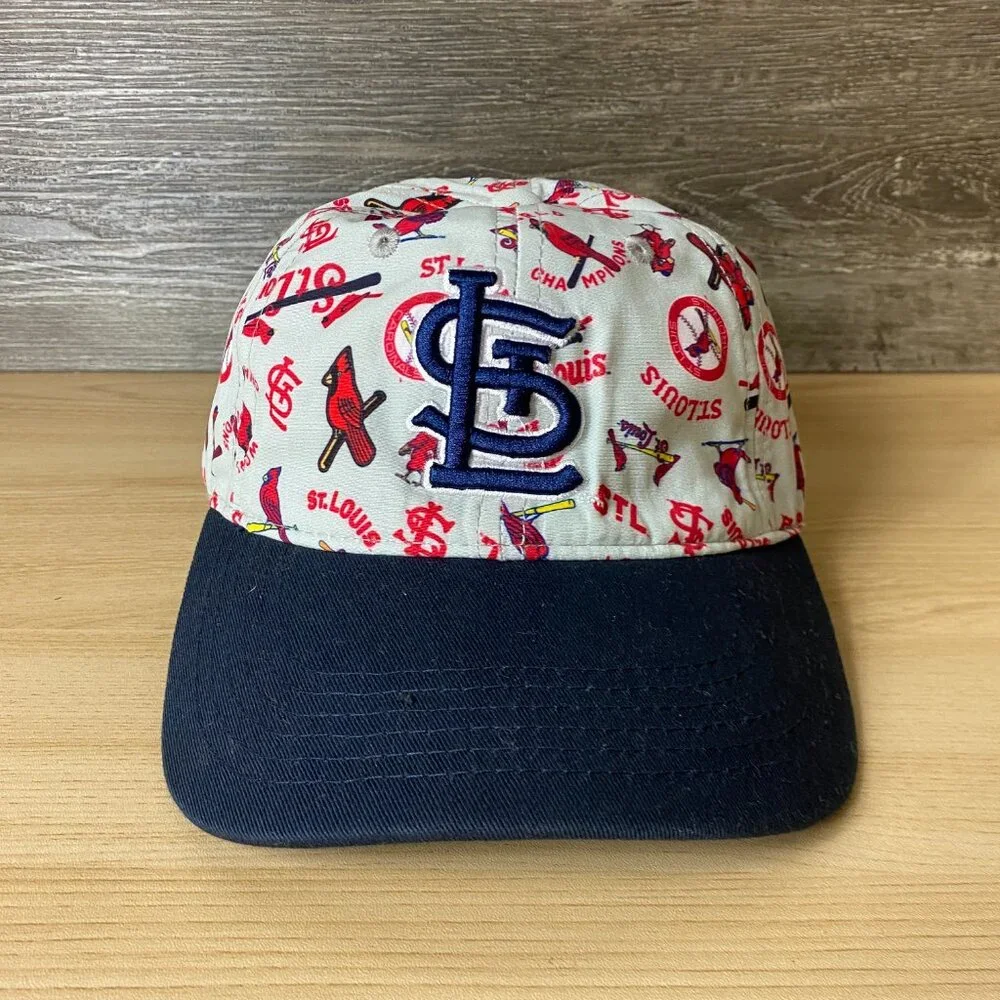 St Louis Cardinals Hat Cap Youth Strap Back Gray‎ Blue Baseball All Over Print